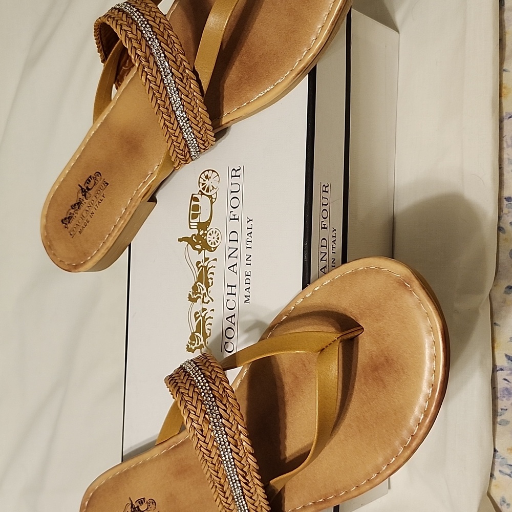 Coach and Four Tan Sandals